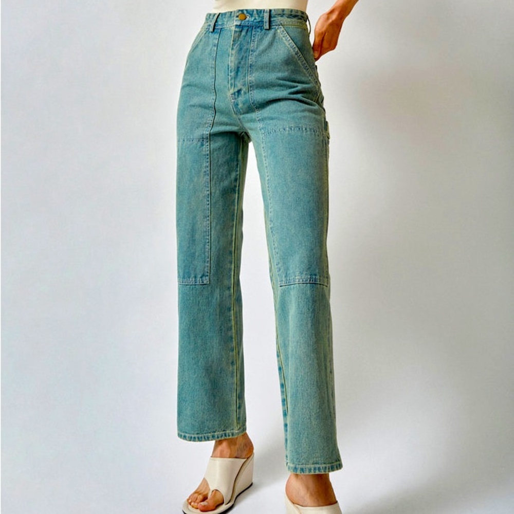 NWT no. 6 cargo wide leg jeans - sz 2 but fits like sz 6. See fit info